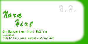 nora hirt business card